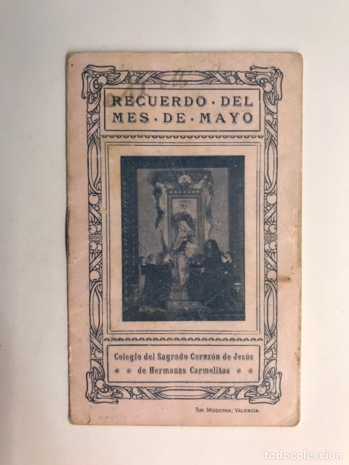 Libros antiguos: RECUERDO DEL MES DE MAYO. Novena, Colegio del Sagrado Coraz&oacute;n de Jesus (a.1911)