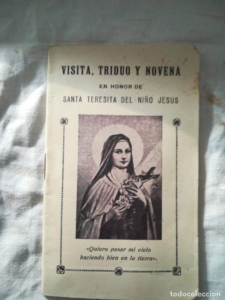 Libros antiguos: Novena triduo y novena santa teresita del ni&ntilde;o jesus 1957