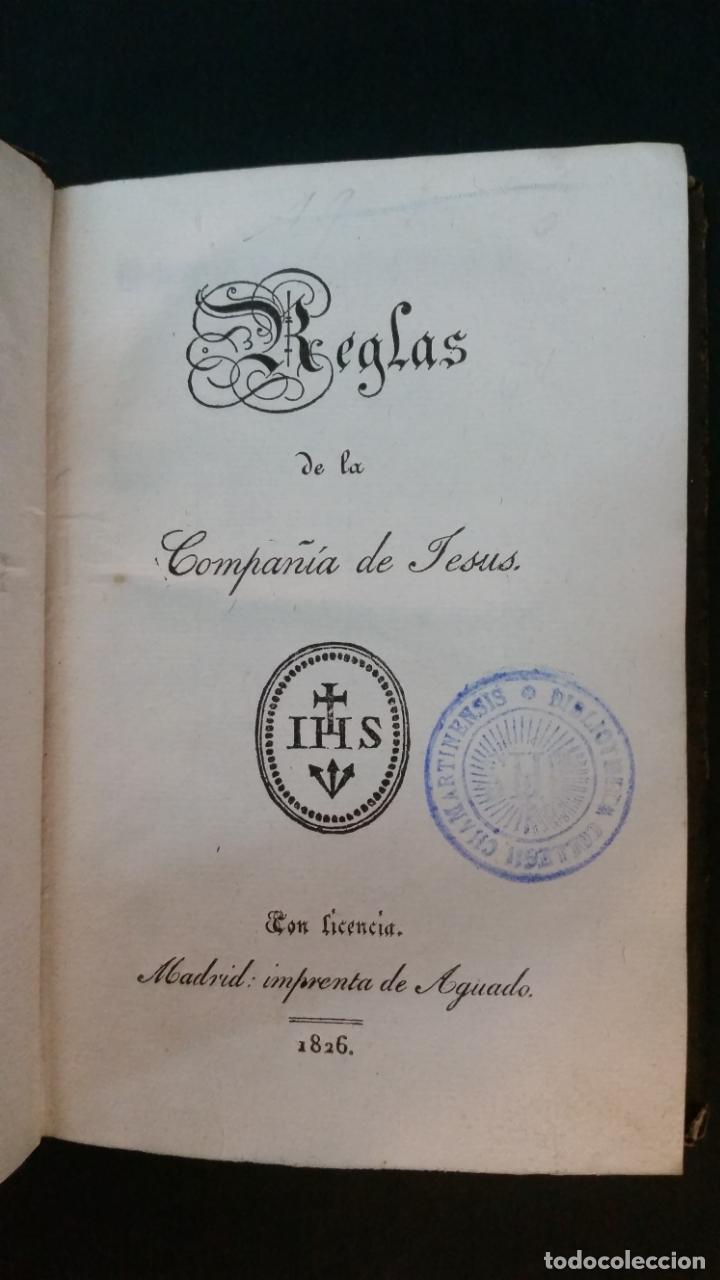Libros antiguos: 1826 - Reglas de la Compa&ntilde;&iacute;a de Jes&uacute;s - Foto 2