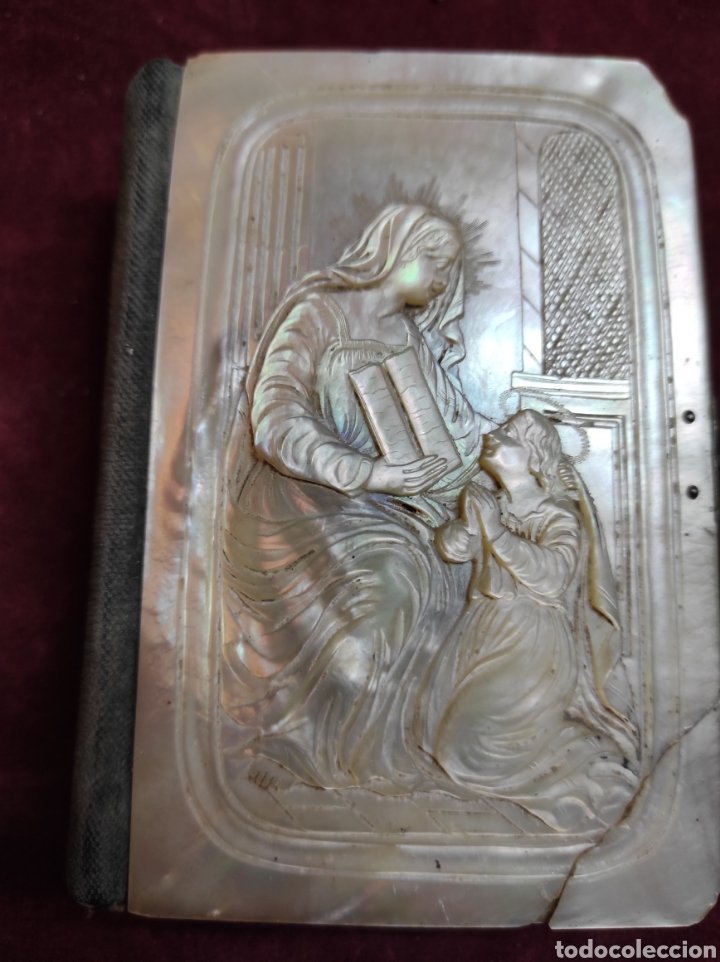 Libros antiguos: Oficio Divino Par&iacute;s 18.. con precioso grabado de Virgen con ni&ntilde;o Jesus