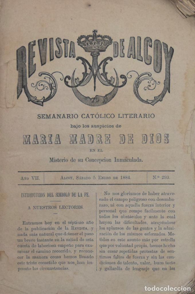 Livres anciens: REVISTA DE ALCOY. SEMANARIO CAT&Oacute;LICO LITERARIO... (TOMO XI) - Varios Autores