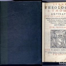 Libros antiguos: AQUINO, TOMÁS DE., SANTO. SUMMA THEOLOGIAE... [TOMUS PRIMUS]. 1587.