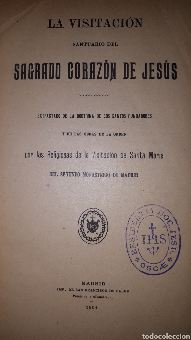 Libros antiguos: LA VISITACI&Oacute;N SANTUARIO DEL SAGRADO CORAZ&Oacute;N DE JES&Uacute;S