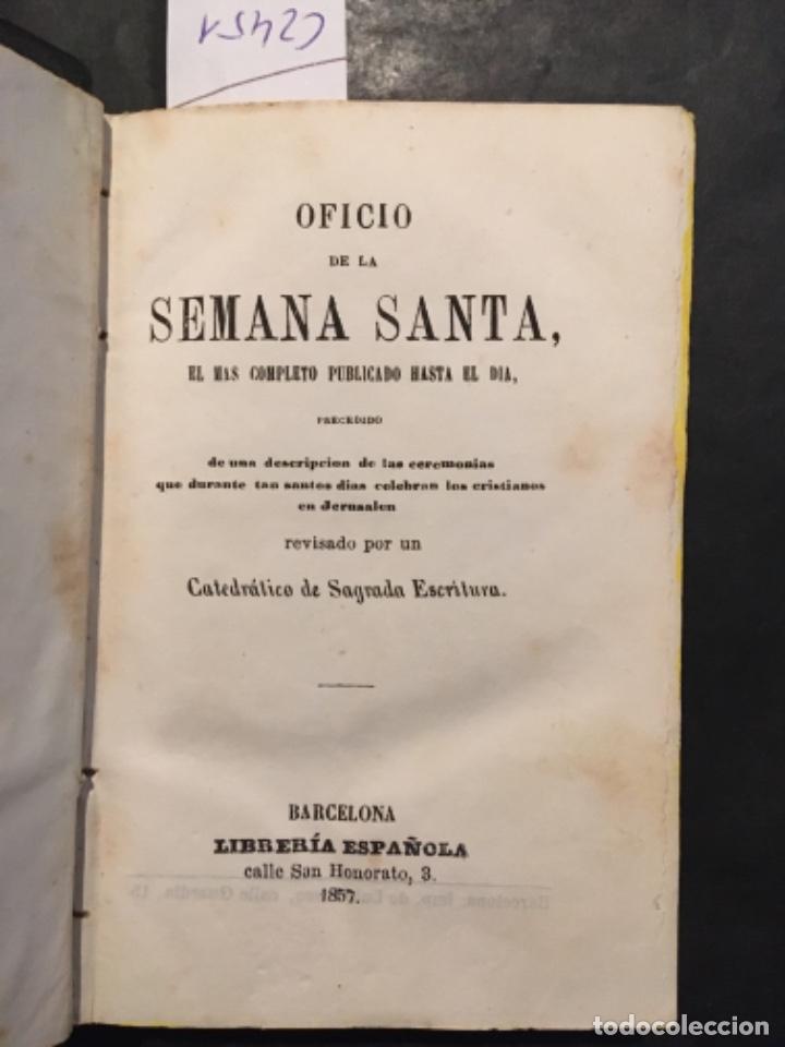 Libros antiguos: OFICIO DE LA SEMANA SANTA, 1857 - Foto 1