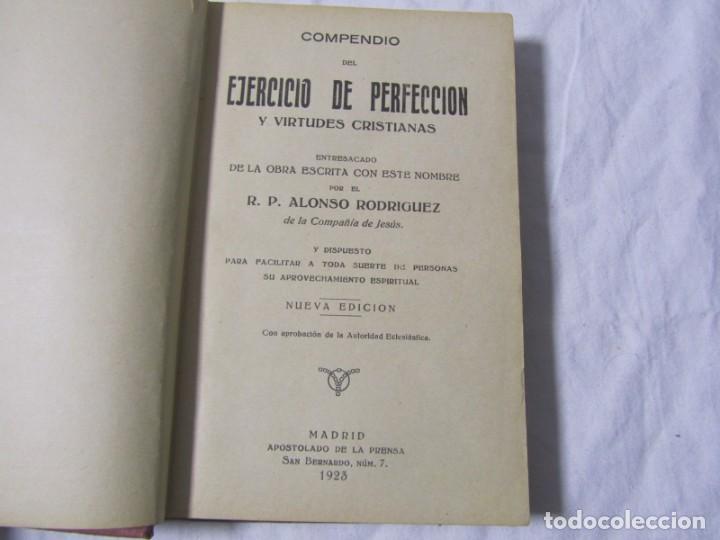 Libros antiguos: Compendio del ejercicio de perfecci&oacute;n, Alonso Rodriguez 1923 - Foto 7