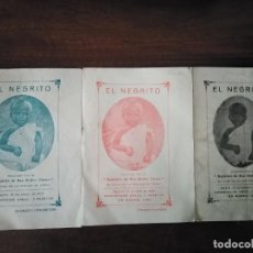 Libros antiguos: 3 EJEMPLARES DE EL NEGRITO AÑOS 20, SOLDALICIO DE SAN PEDRO CLAVER. MISIONES AFRICANAS.