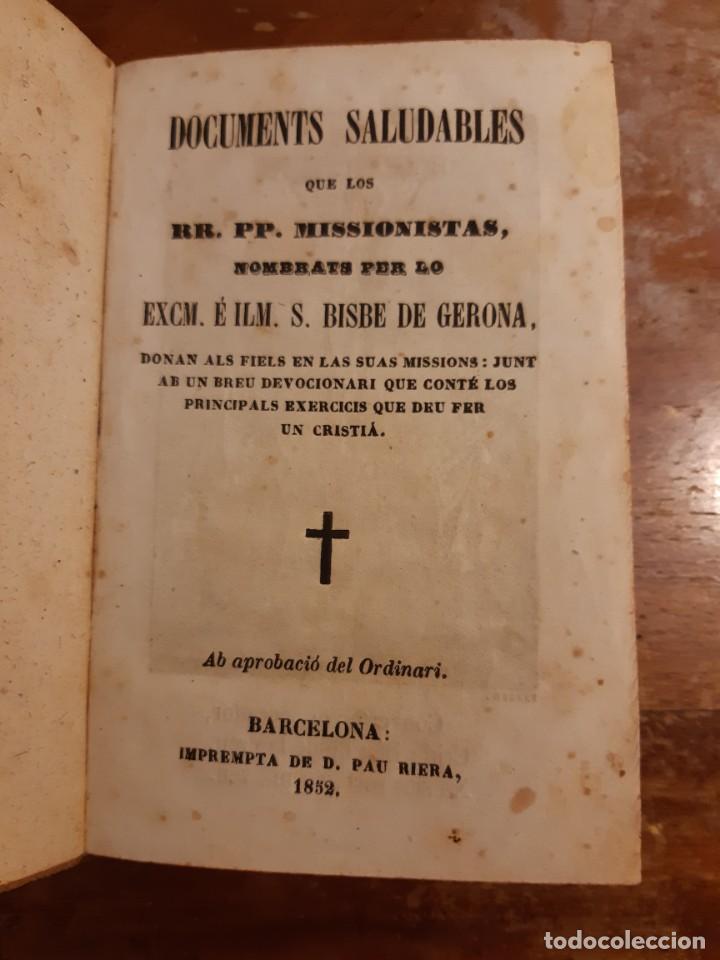 Libros antiguos: Documentos saludables 1852 - Foto 4