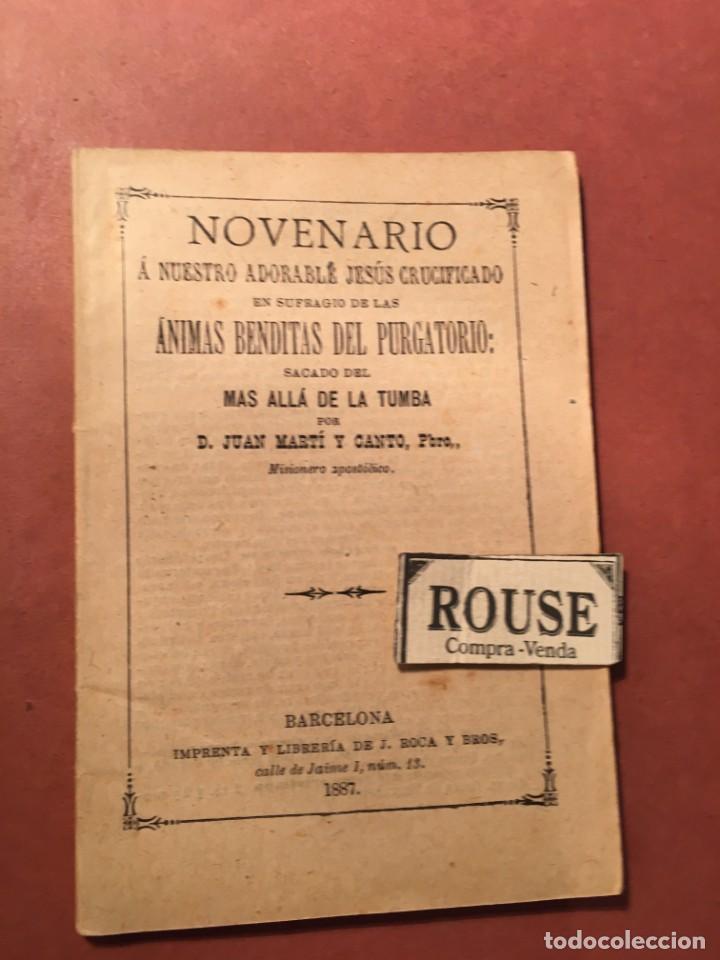 Livres anciens: NOVENARIO &Aacute; NUESTRO ADORABLE JESUS CRUCIFICADO EN SUFRAGIO DE LAS ANIMAS BENDITAS DEL PURGATORIO 188