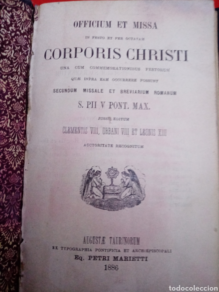 Antiquarische B&uuml;cher: OFFICUM ET MISSA IN FESTO PER OCTAVAM, CORPORIS CHRISTI, 1886