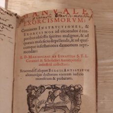Libros antiguos: LIBRO MANUAL RITUAL DE EXORCISMO 1648. SIGLO XVII. LATIN. EXPULSION DEMONIOS. LEER NUEVAA DESCRIP.. Lote 290243503