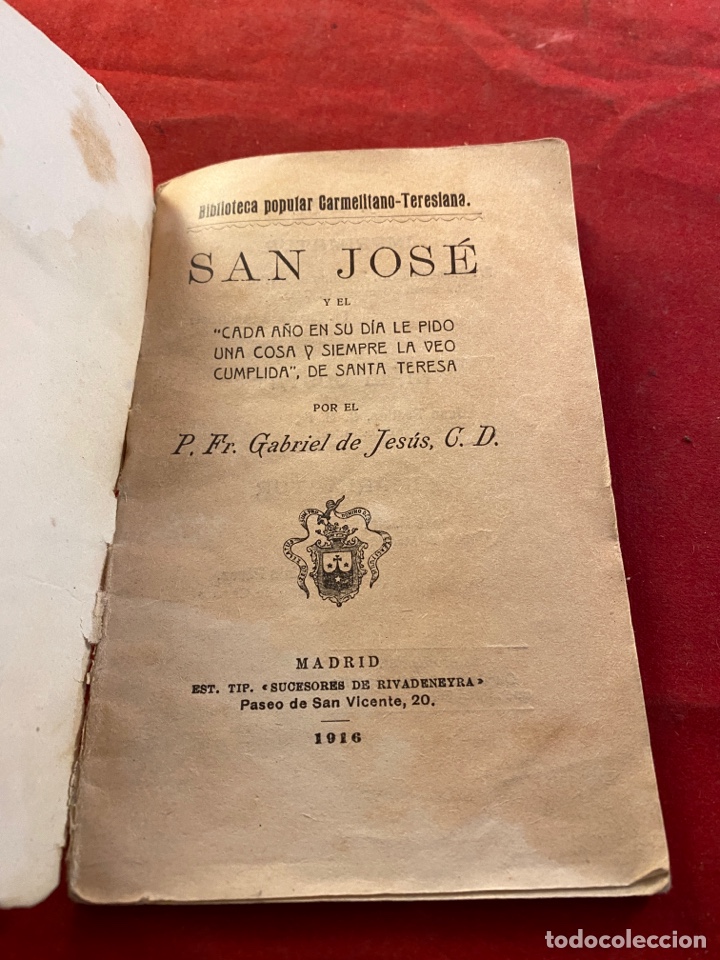 Libros antiguos: SAN JOS&Eacute; 1916 - Foto 3