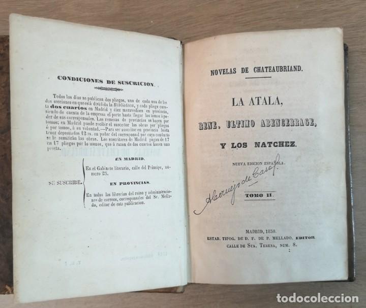 Libros antiguos: Novelas de Chateaubriand - Foto 5