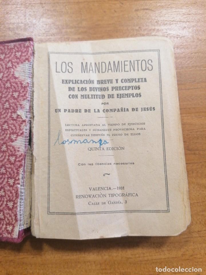 Libros antiguos: Libro los mandamientis 1931 - Foto 2