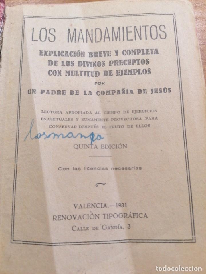 Libros antiguos: Libro los mandamientis 1931 - Foto 3