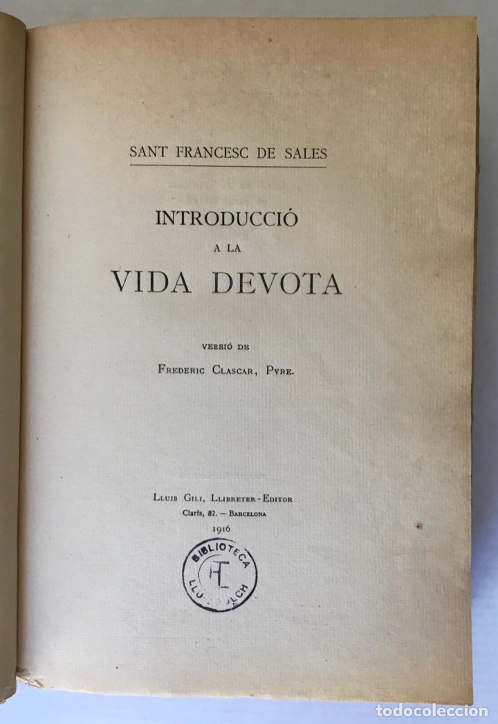 Libros antiguos: INTRODUCCI&Oacute; A LA VIDA DEVOTA. - SALES, Sant Francesc de. - Foto 4