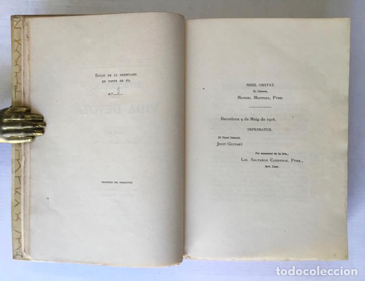 Libros antiguos: INTRODUCCI&Oacute; A LA VIDA DEVOTA. - SALES, Sant Francesc de. - Foto 5