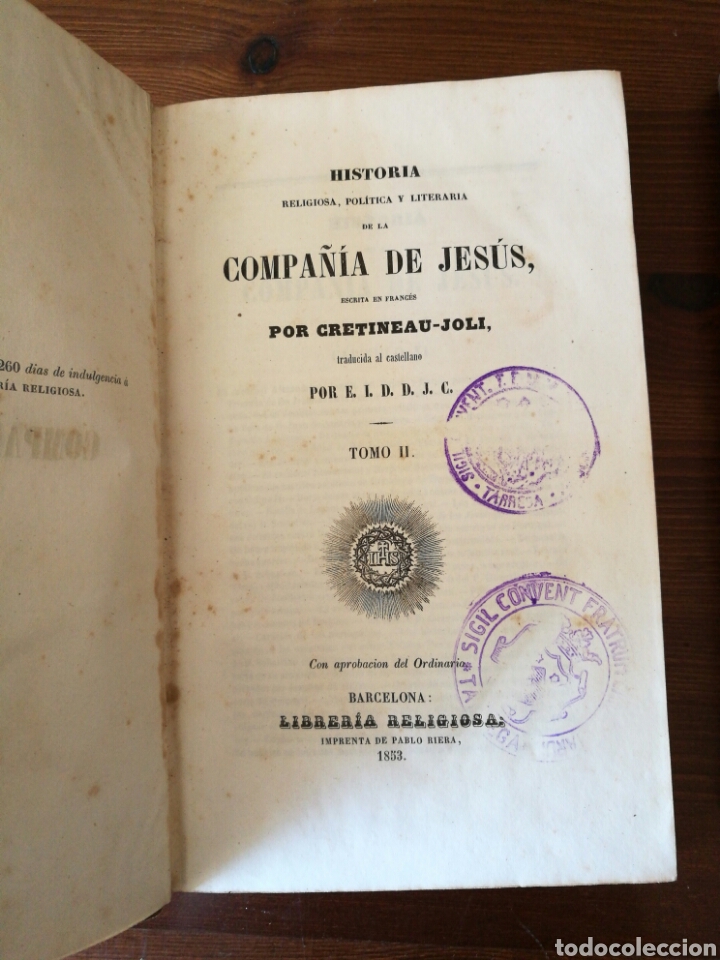 Libros antiguos: HISTORIA DE LA COMPA&Ntilde;IA DE JESUS - Foto 4