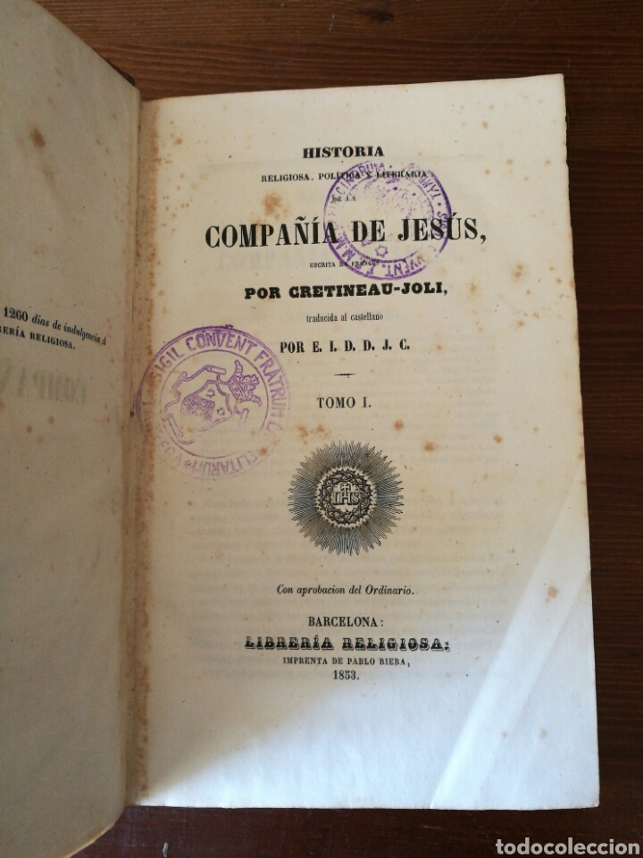 Libros antiguos: HISTORIA DE LA COMPA&Ntilde;IA DE JESUS - Foto 5