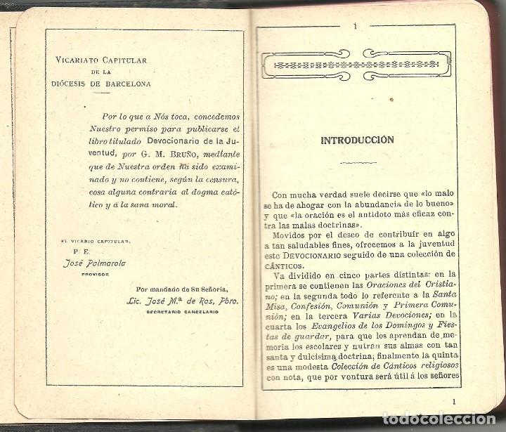 Libros antiguos: DEVOCIONARIO DE LA JUVENTUD - Foto 3