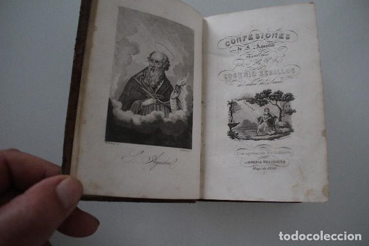 Libros antiguos: CONFESIONES DE SAN AGUSTIN TRADUCIDA POR EUGENIO ZEBALLOS ORDEN DEL SANTO BARCELONA 1859 TOMO I