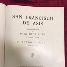 Libros antiguos: SAN FRANCISCO DE ASIS. ILUSTRADO POR JOSE BENLLIURE.