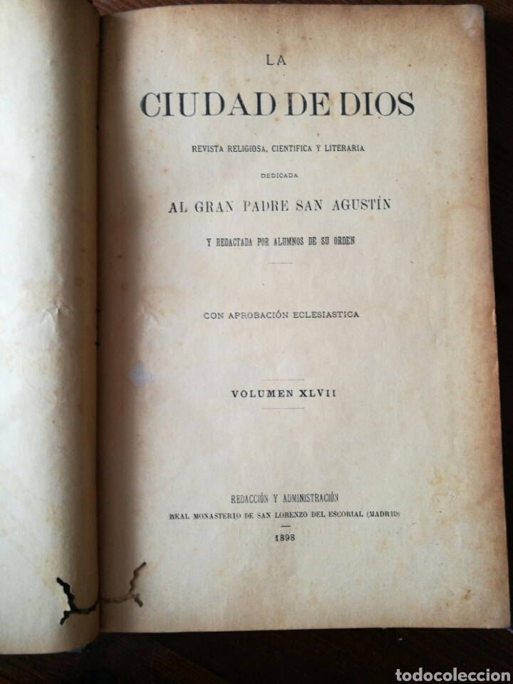 Libros antiguos: LA CIUDAD DE DIOS - Foto 3