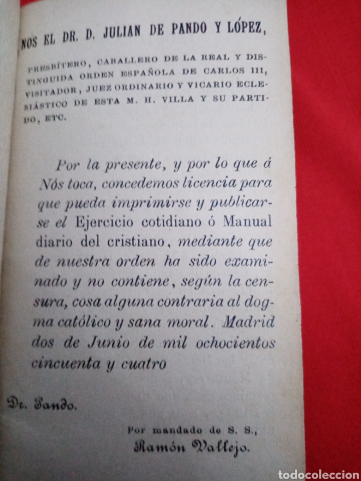 Libros antiguos: EJERCICIO COTIDIANO, 1854 - Foto 2