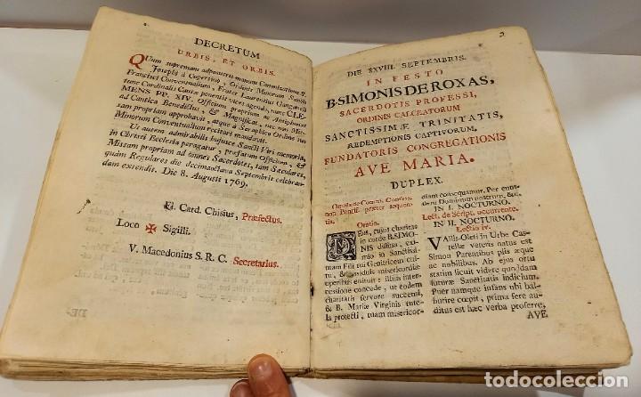Libros antiguos: BREVIARIO CATÓLICO en latín. Siglos de XVII a XVIII. CALAGURITANA 1762. - Foto 19 - 276571488