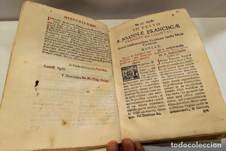Libros antiguos: BREVIARIO CATÓLICO en latín. Siglos de XVII a XVIII. CALAGURITANA 1762. - Foto 20 - 276571488