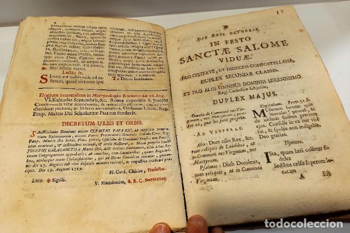 Libros antiguos: BREVIARIO CATÓLICO en latín. Siglos de XVII a XVIII. CALAGURITANA 1762. - Foto 22 - 276571488