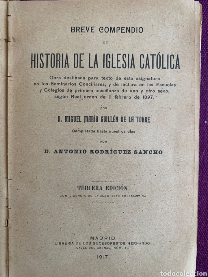 Libros antiguos: Historia de la iglesia - Foto 2