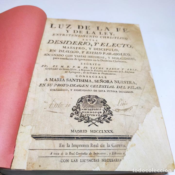 Luz de la fe, y de la ley, entretenimiento Christiano entre Desiderio y Electo. Madrid. 1780.