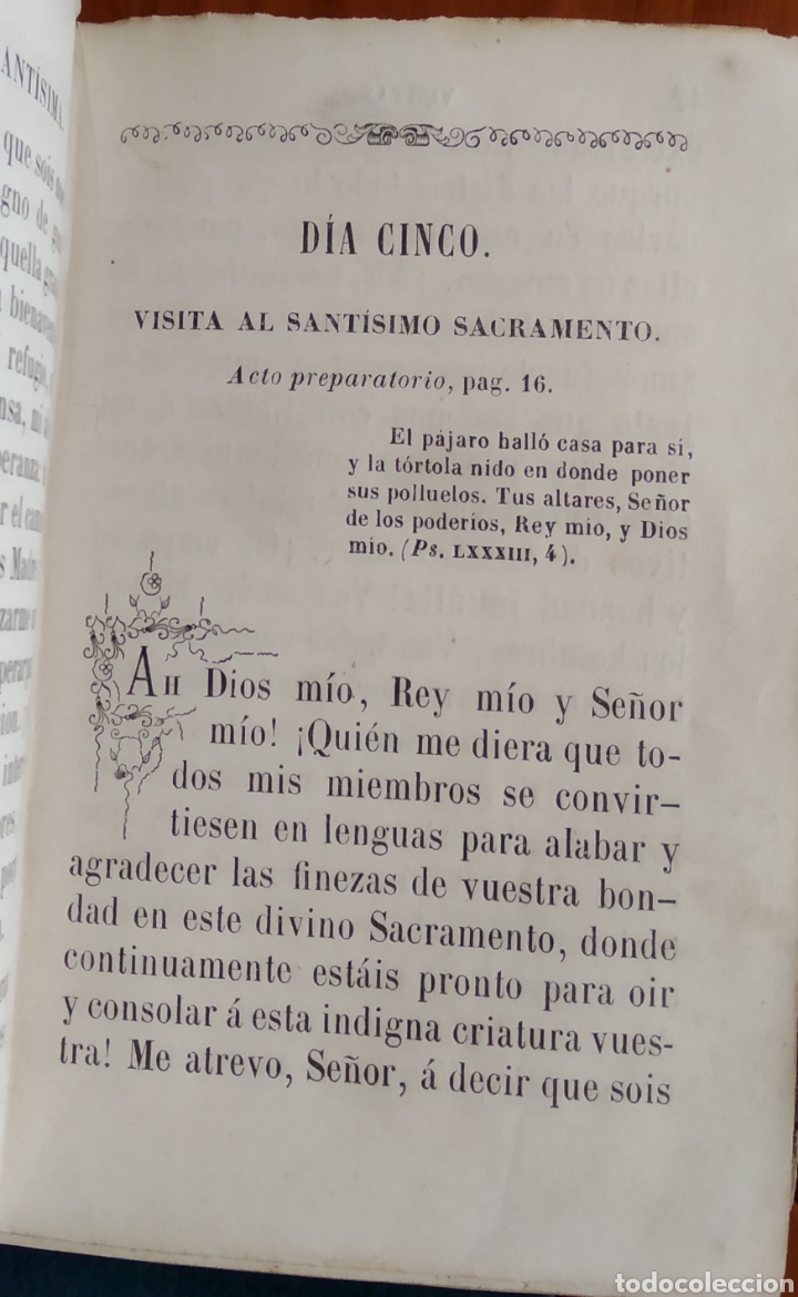 Libros antiguos: Visitas al Sant&iacute;simo Sacramento - Foto 2