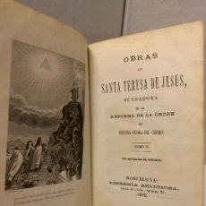 Libros antiguos: OBRAS DE SANTA TERESA DE JESUS. AÑO 1872, TOMO II, ENCUADERNACION PIEL 389 PAGS. Lote 290926473