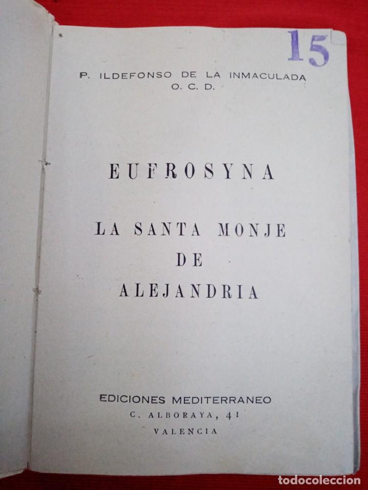 Libri antichi: EUFROSYNA LA SANTA MONJE DE ALEJANDR&Iacute;A