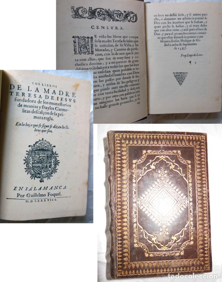 Old books: LOS LIBROS DE LA SANTA MADRE TERESA DE JESUS FUNDADORA DE LOS MONASTERIOS DE MONJAS Y FRAILES CARMEL