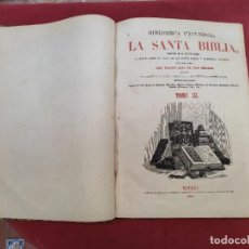 Libros antiguos: LA SANTA BIBBLIA - TOMO III - DON FELIPE SCIO DE SAN MIGUEL - 1855. Lote 301013403