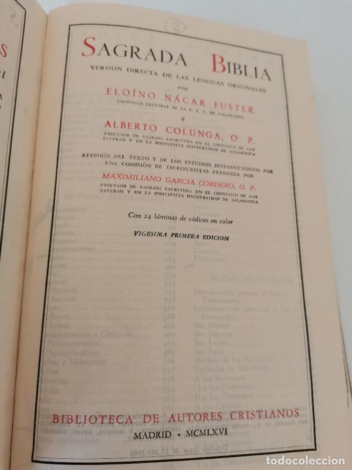 Libros antiguos: Sagrada B&iacute;blia 1966 - Foto 3