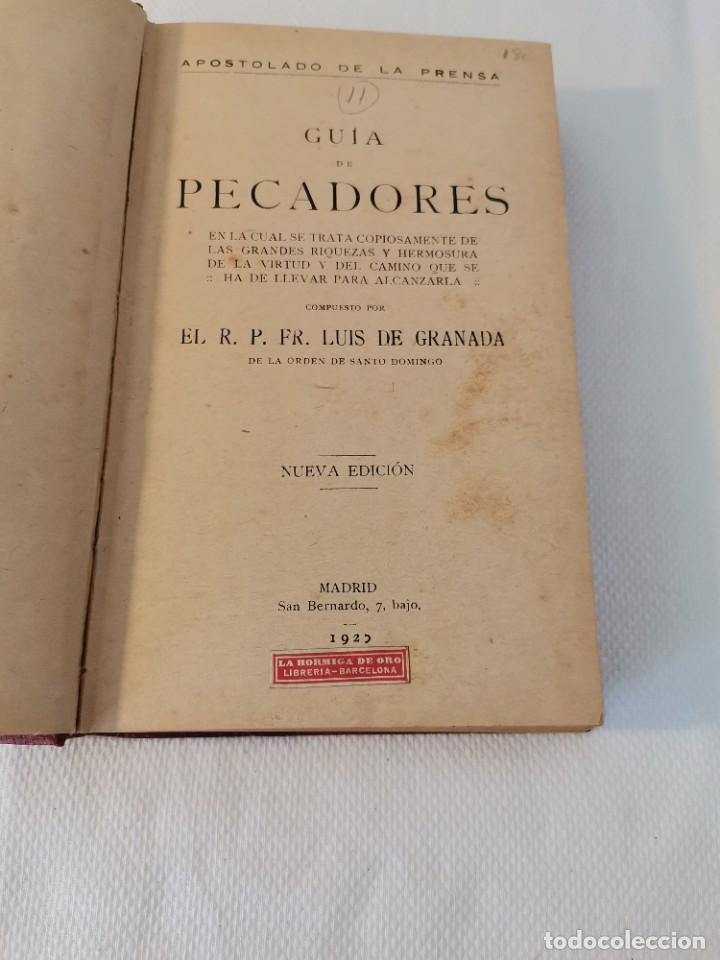 Libros antiguos: Guia de pecadores 1925 - Foto 3