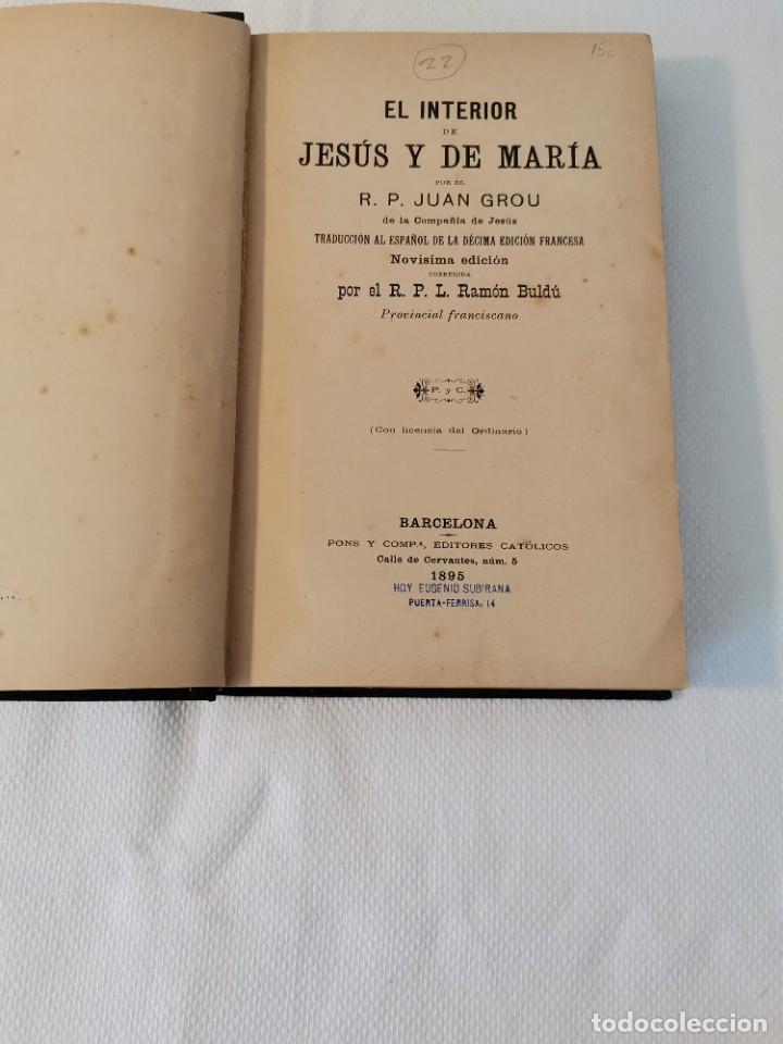 Libros antiguos: El interior de Jes&uacute;s y de Maria - Foto 2