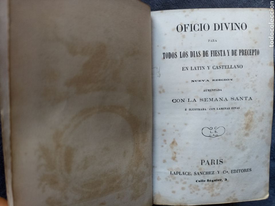 Libros antiguos: Oficio divino, Paris, 1869. - Foto 3