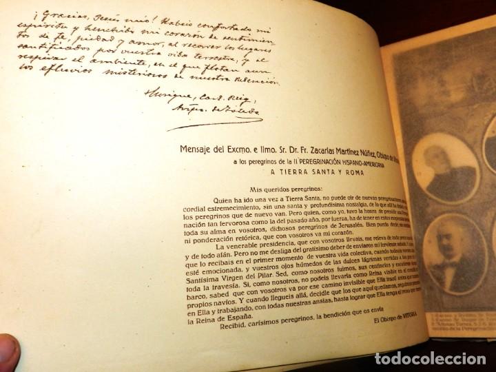 Libros antiguos: Album recuerdo de la 2ª peregrinacion Hispano Americana a tierra Santa y Roma 1925, dibujos y fotogr - Foto 3 - 305145073