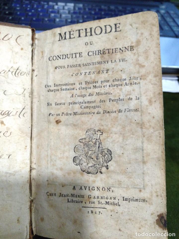 Libros antiguos: methode ou conduite chretienne, A Avignon 1817. texto en frances. REF-9767.CA5 - Foto 1