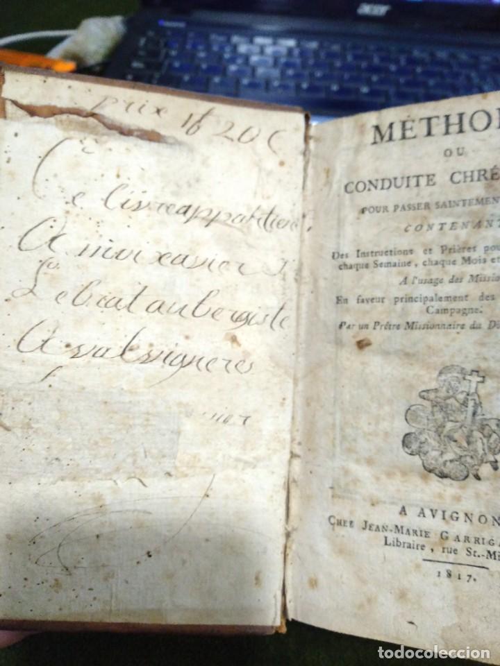Libros antiguos: methode ou conduite chretienne, A Avignon 1817. texto en frances. REF-9767.CA5 - Foto 3
