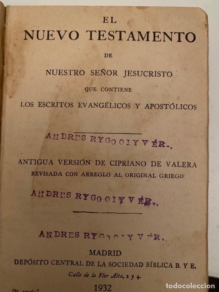 Libros antiguos: nuevo testamento - Foto 1