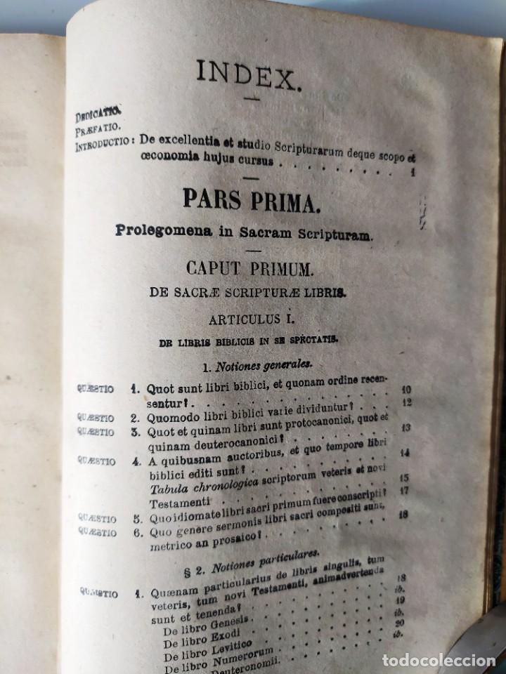 Libros antiguos: CURSUS SCRIPTURAE SACRAE. Schouppe. Tomo 1. - Foto 3