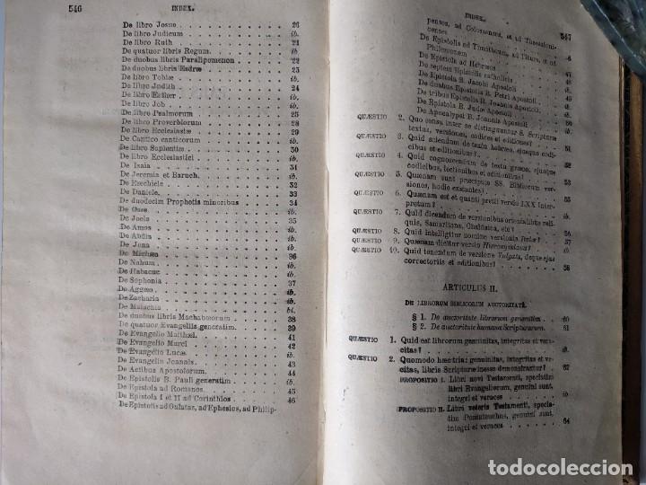 Libros antiguos: CURSUS SCRIPTURAE SACRAE. Schouppe. Tomo 1. - Foto 4