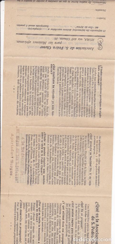Livros antigos: Asociaci&oacute;n de S. Pedro Claver para misiones africanas panfleto