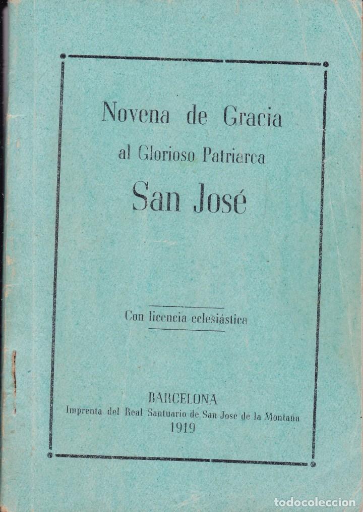 Libros antiguos: Novena de Gracia San Jos&eacute; Barcelona 1919