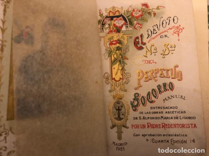 Libros antiguos: EL DEVOTO DE NUESTRA SE&Ntilde;ORA DEL PERPETUO SOCORRO - Foto 1